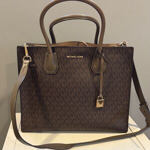Michael Kors Brown with green Signature Tote